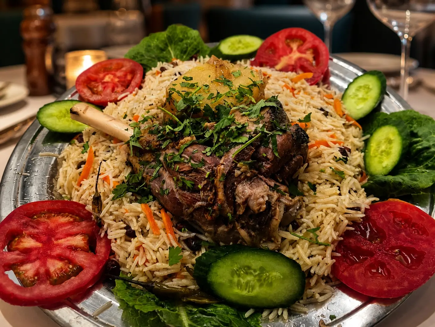 موزة غنم مع رز