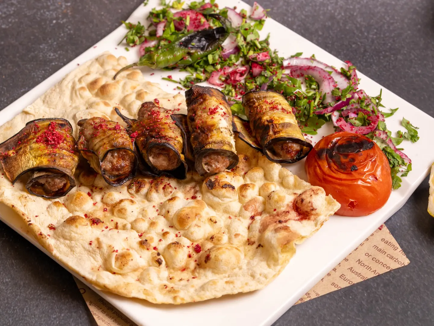 Eggplant Kebab - Meal
