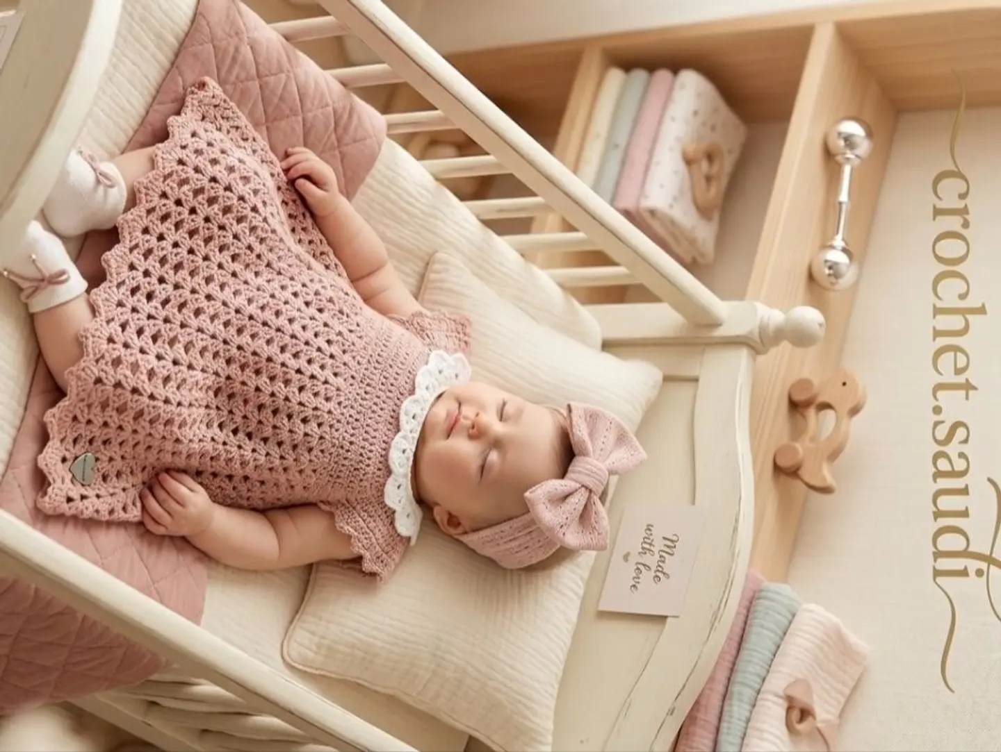 Pink And Beige Baby Dress