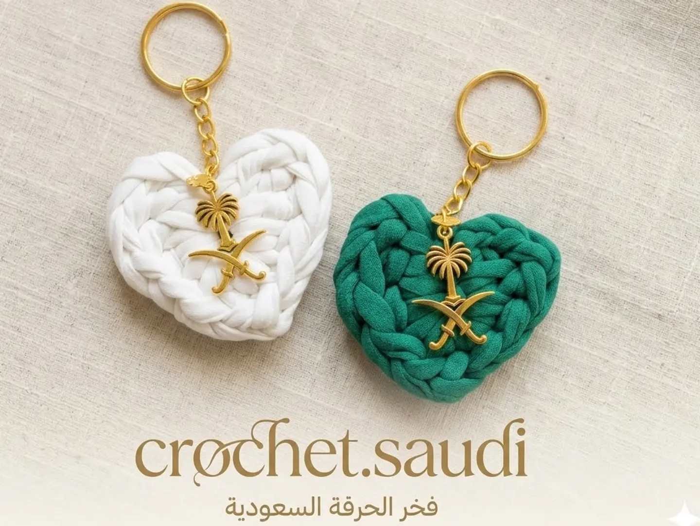Saudi Arabia Emblem Keychain
