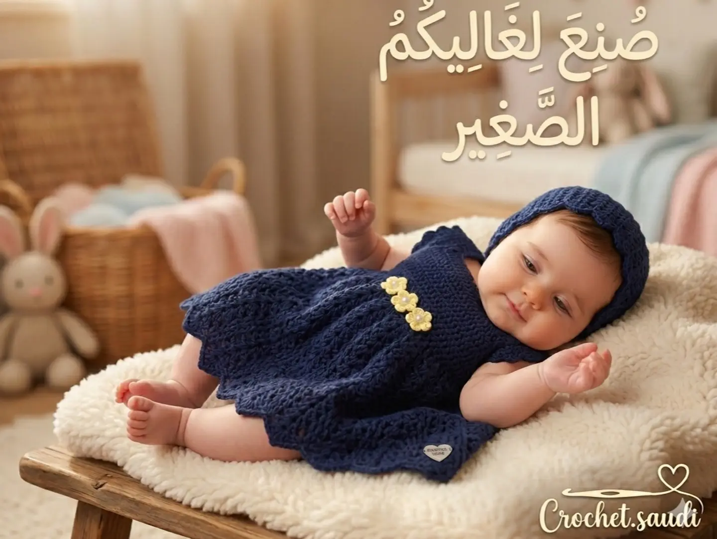 Luxury Navy Blue Baby Dress