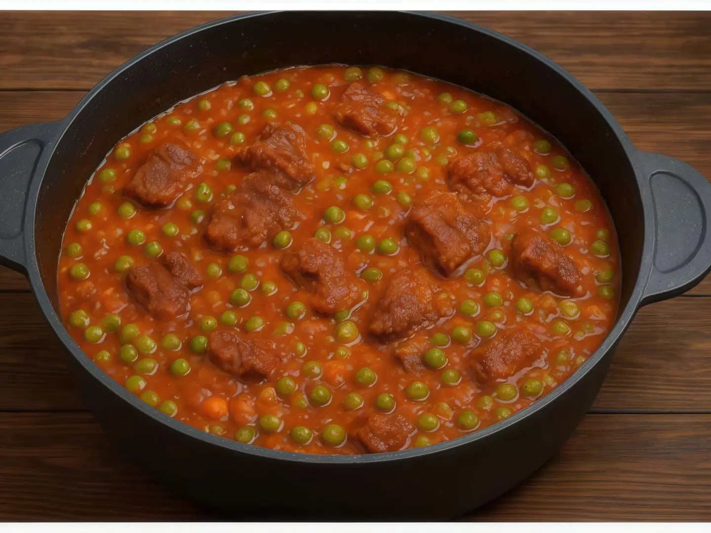 Peas And Meat Tagine