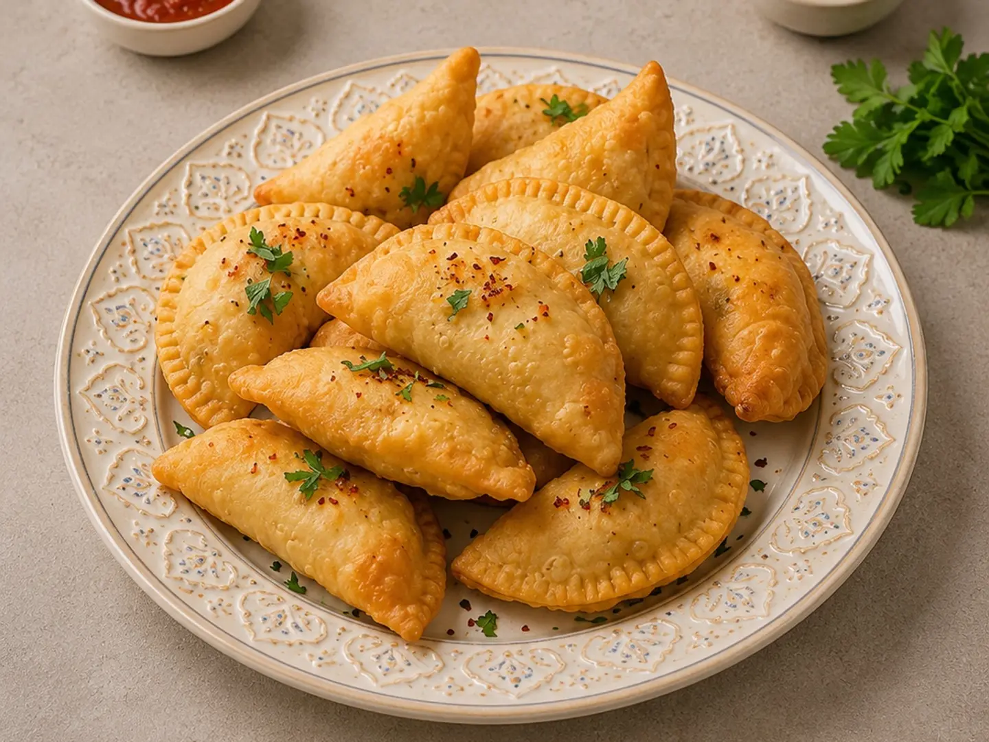 Puff Samosa With White Cheese - 250 Grams