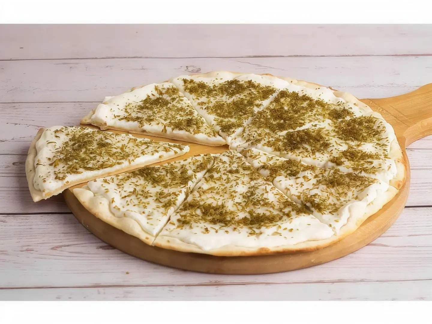 بيتزا جبنة ولبنة وزعتر - وسط