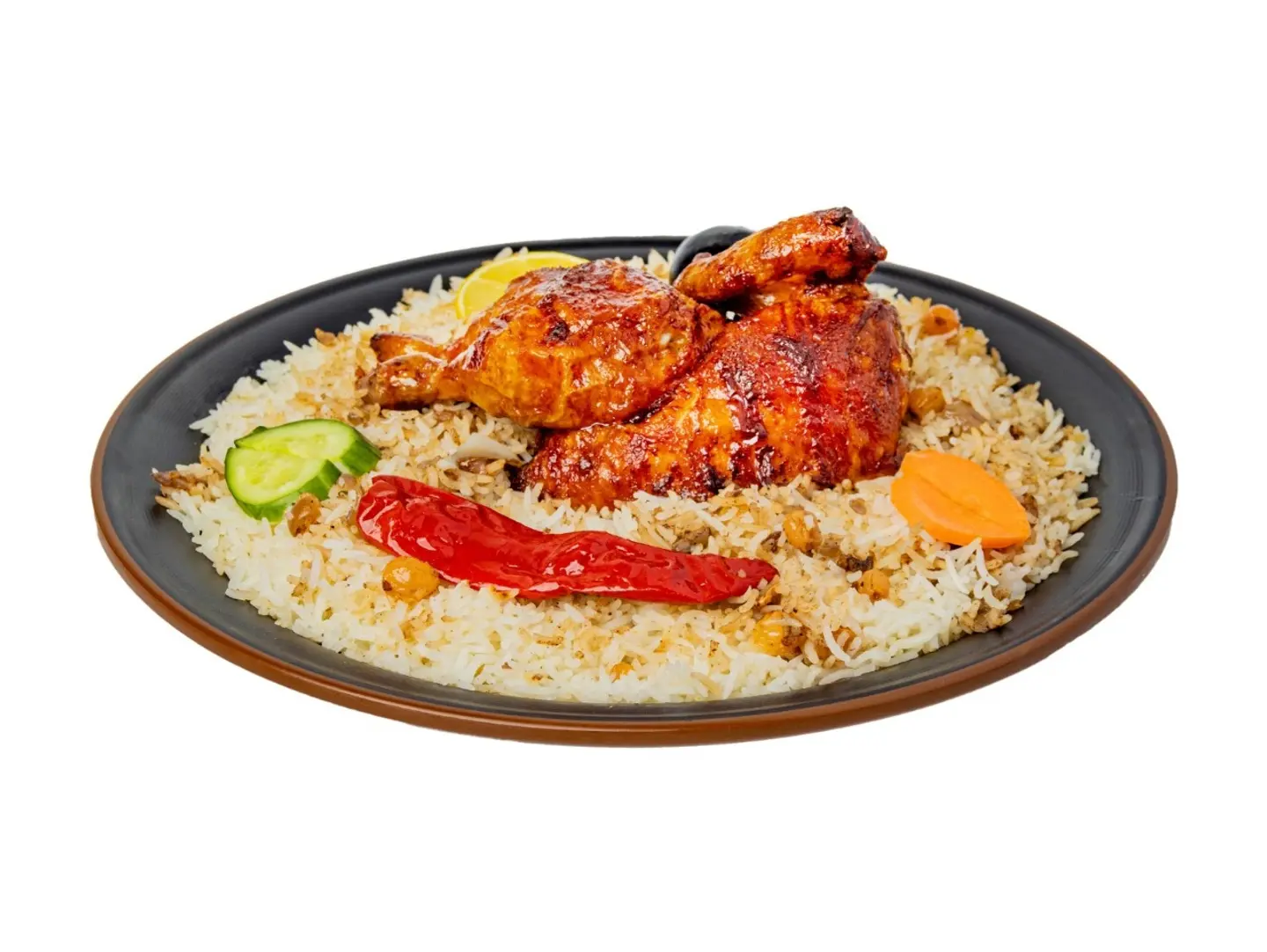 Whole Grilled Chicken With White Rice