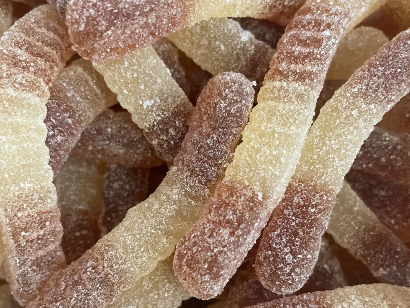 Sugar Coated Cola Flavoured Gummy Worms - 100h