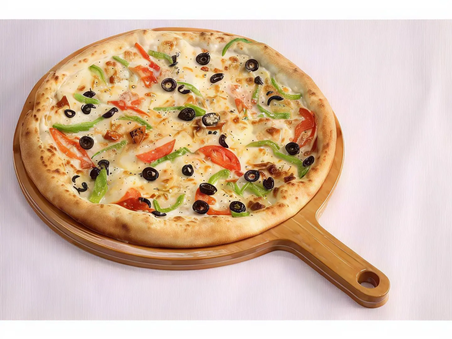 Liquid Cheese Pizza With Vegetables