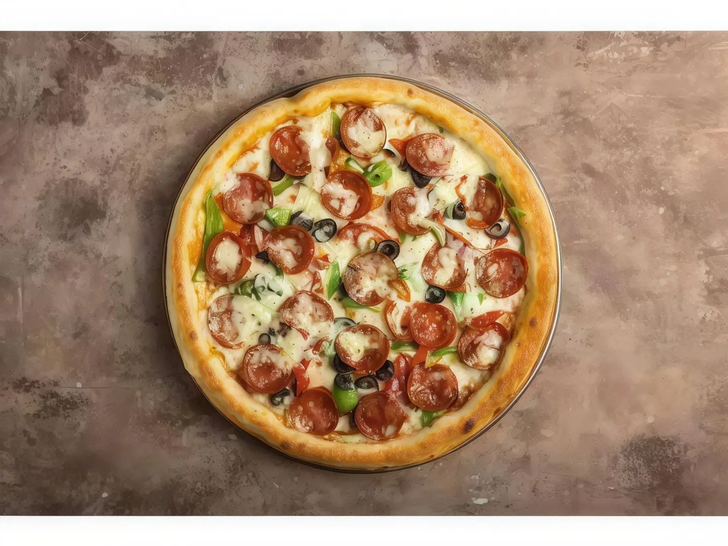 Pepperoni With Vegetables Pizza