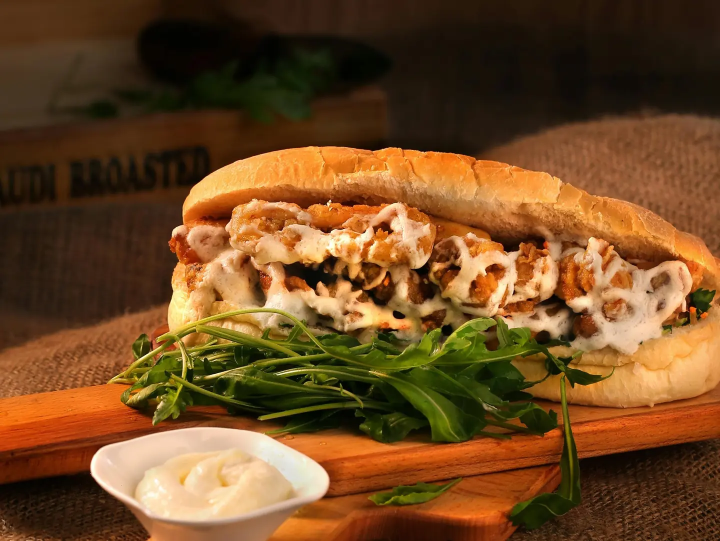Large Chicken Oxtail Sandwich