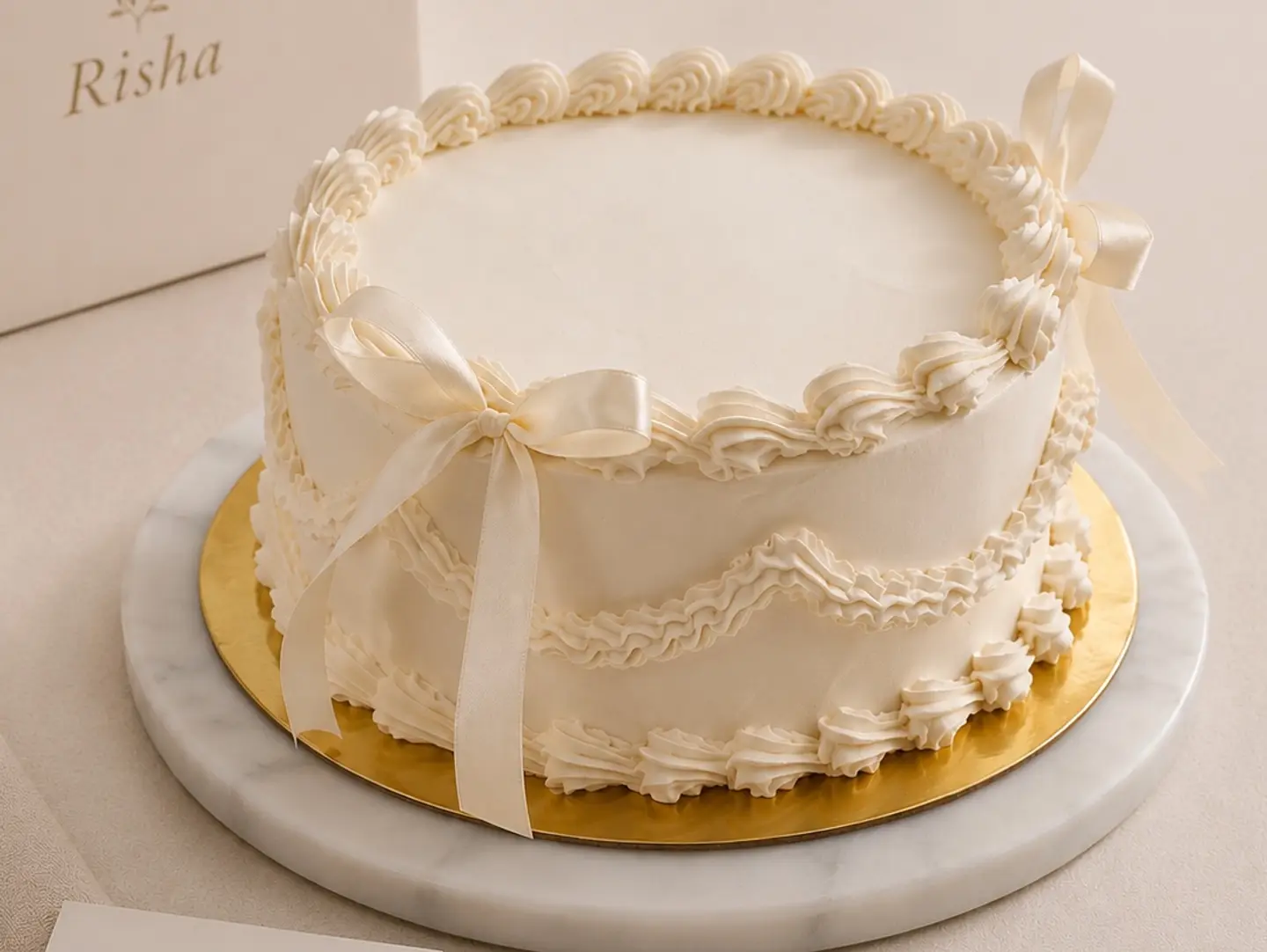 Vintage Cake With Vanilla Flavor And Berry Filling