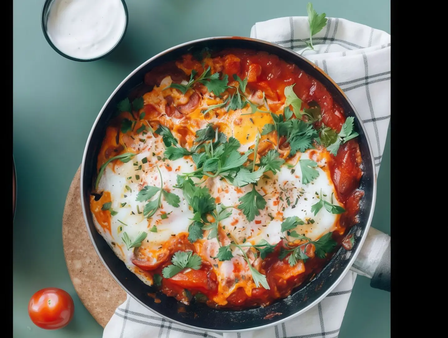 Shakshouka With Cheese Plate