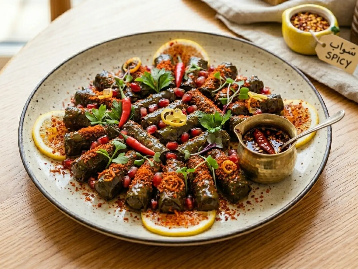Spicy Grape Leaves