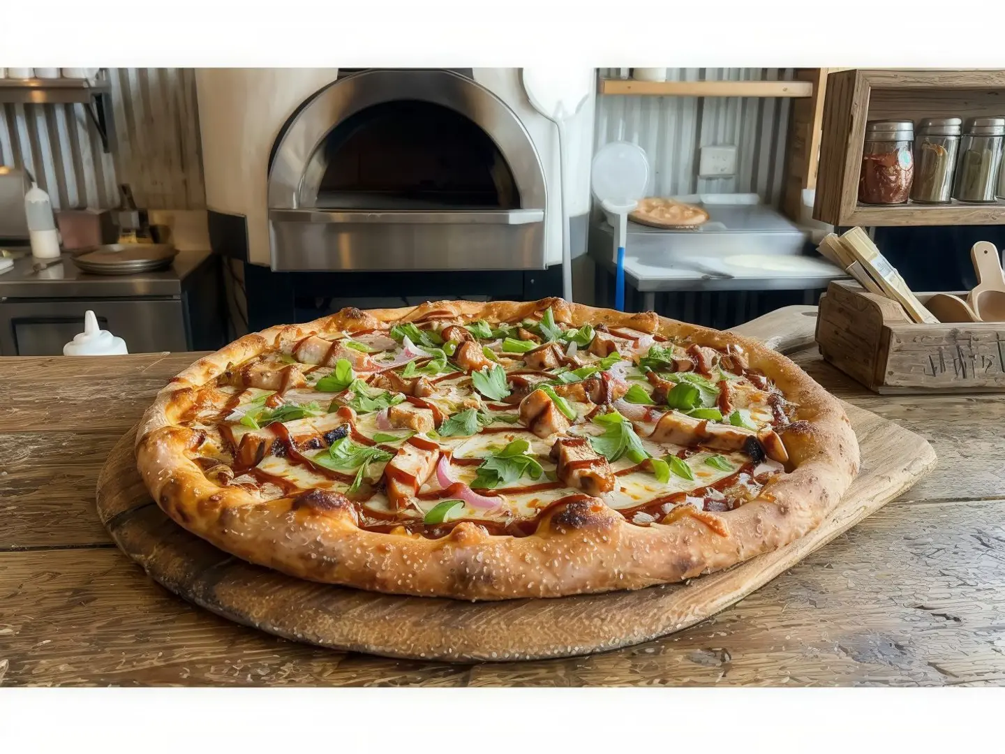 Large Chicken Bbq Pizza