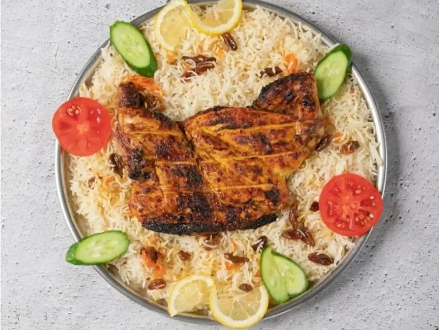 Half Charcoal Chicken With Rice