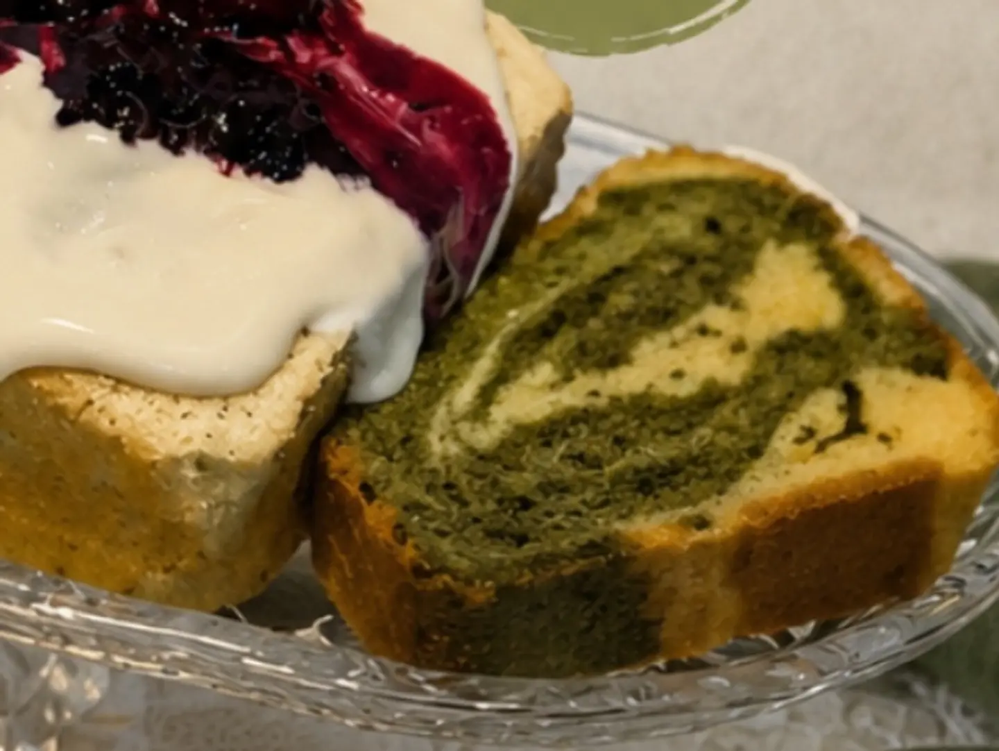 Matcha Marble Cake