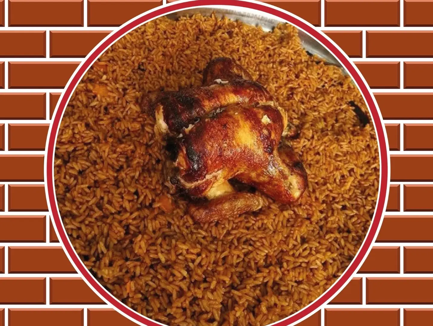 Grill Chicken With Rice  - A Quarter Of A Chicken
