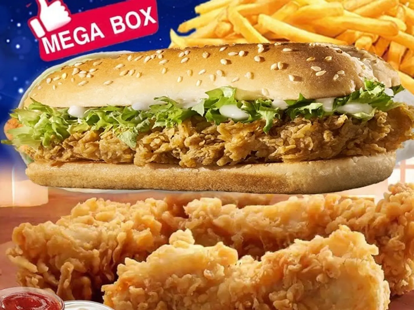 X Large Sandwich With Finger Strips