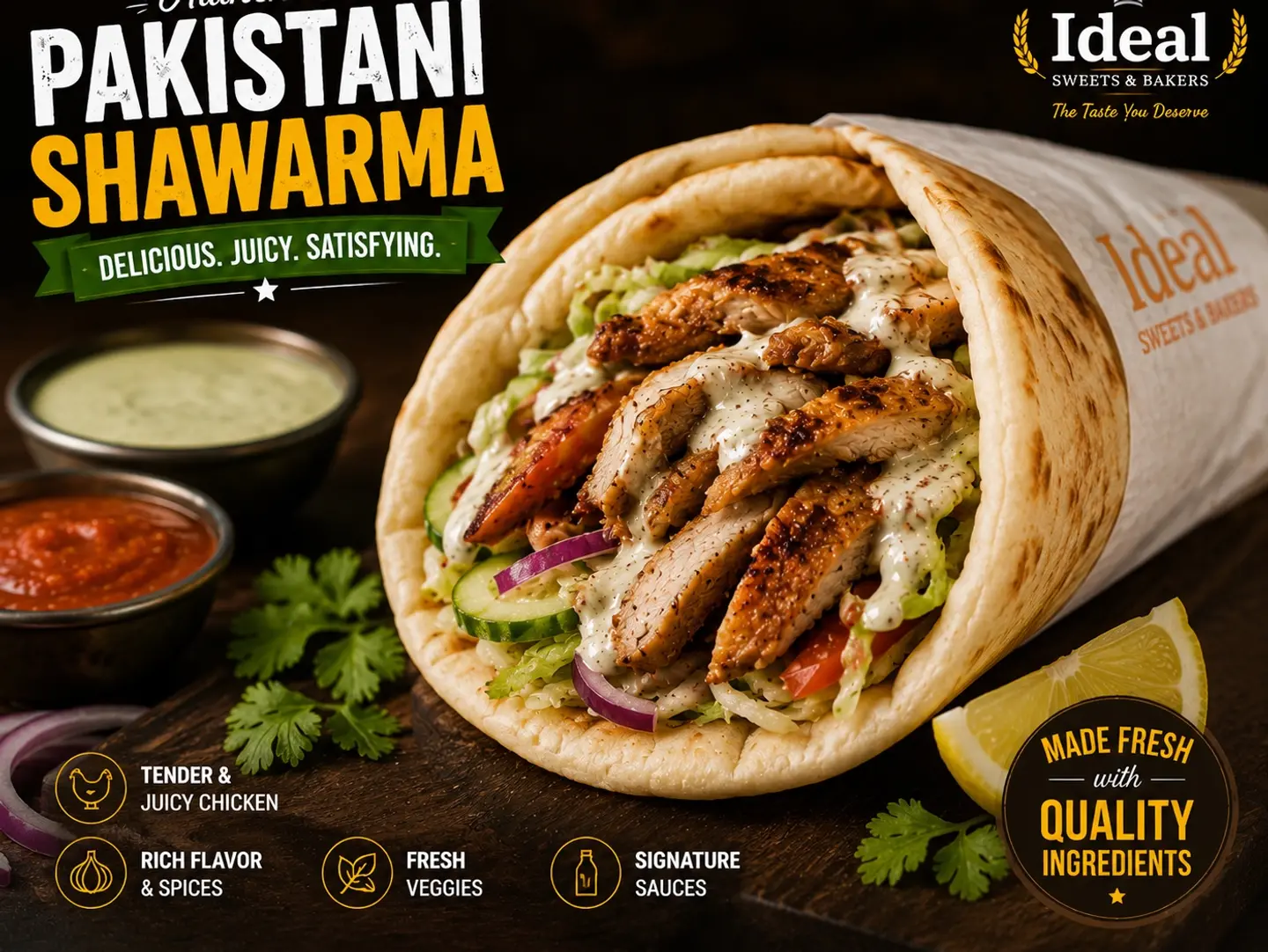 Pakistani Chicken Shawarma
