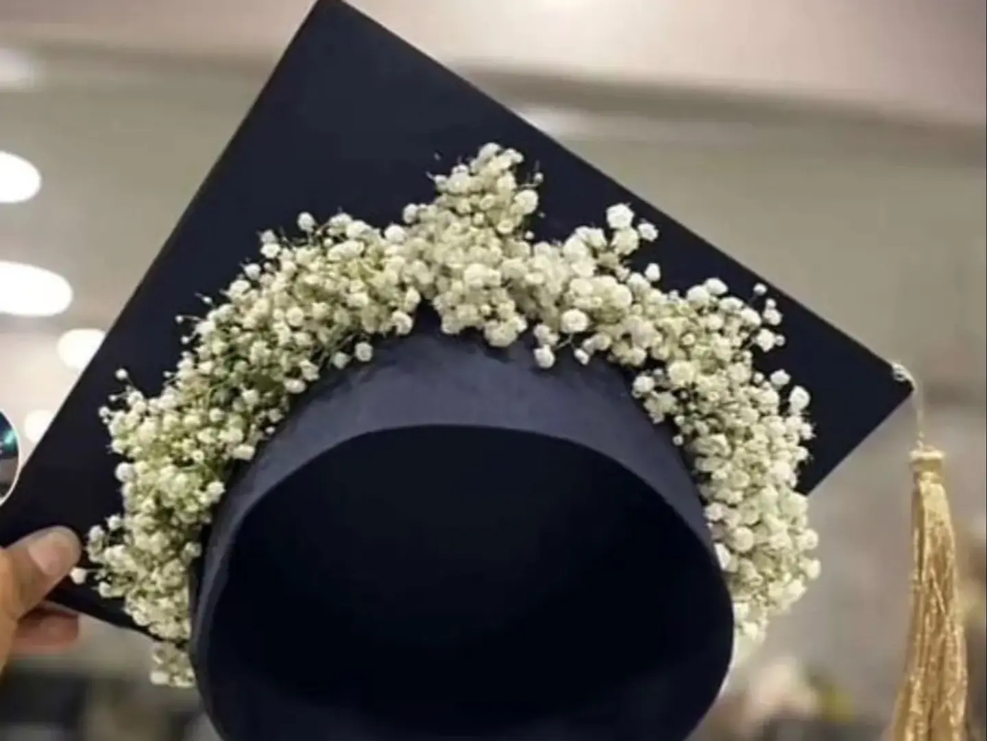Graduation Cap Decorated With Roses