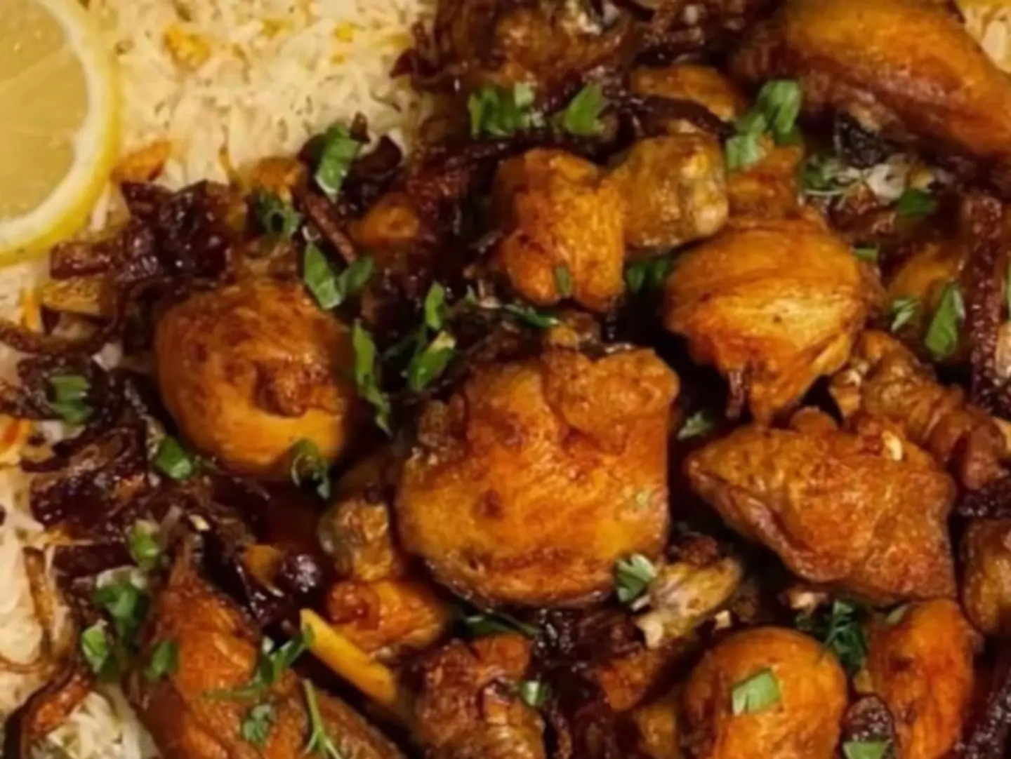 حميس دجاج مع أرز بشاور - نص حبة دجاج
