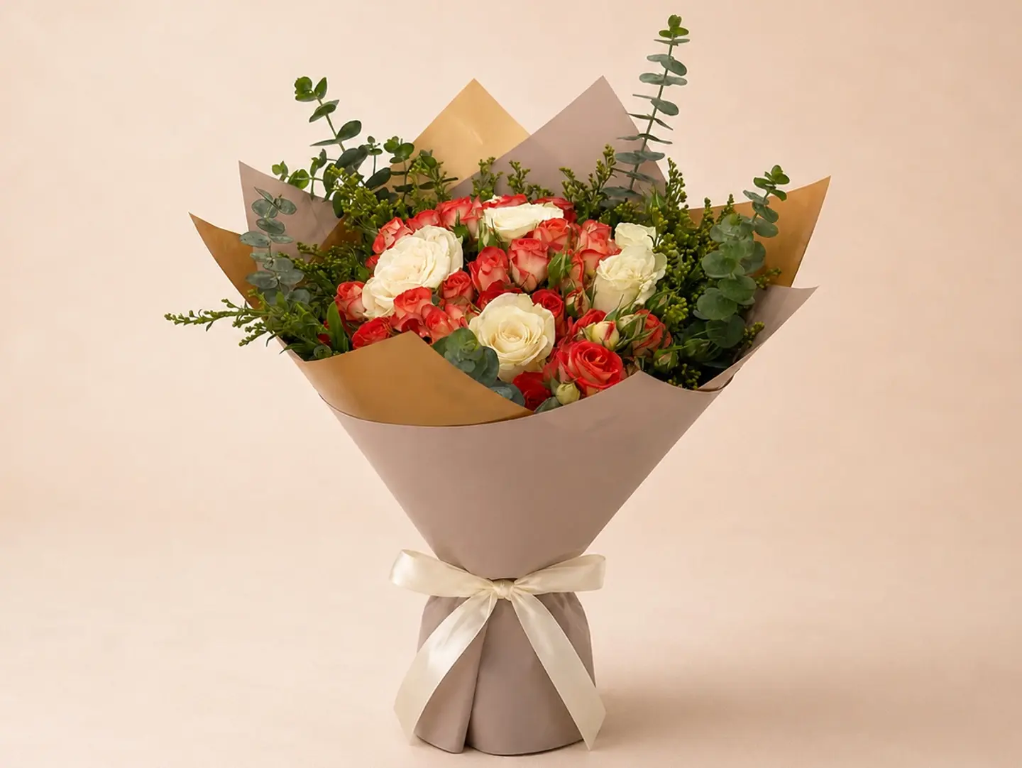 Red & Cream Bouquet