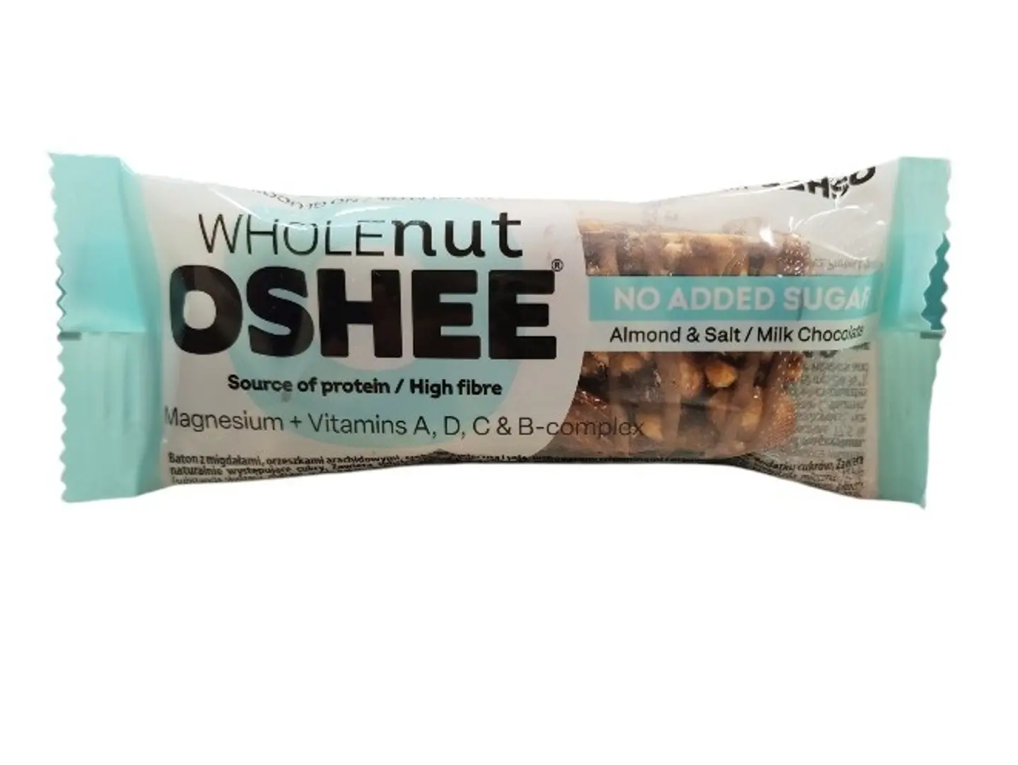 Oshi Protein Salted Milk Chocolate Almond Bar 40g