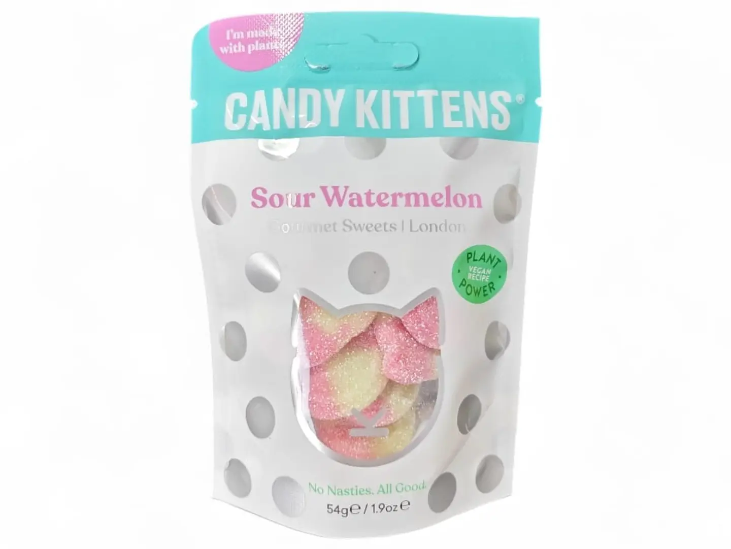 Candy Kittens Watermelon Flavored Sweets, Sour, 45g, Imported