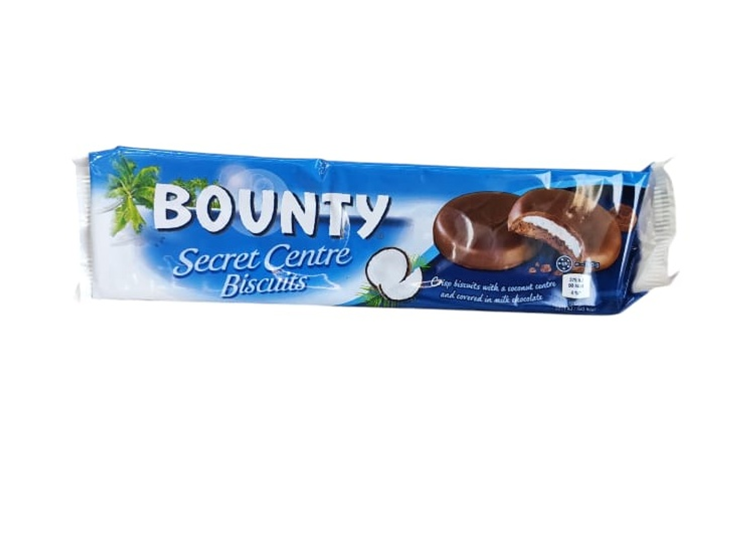 Bounty Chocolate Biscuits With Coconut Filling, Imported From Britain, 132g
