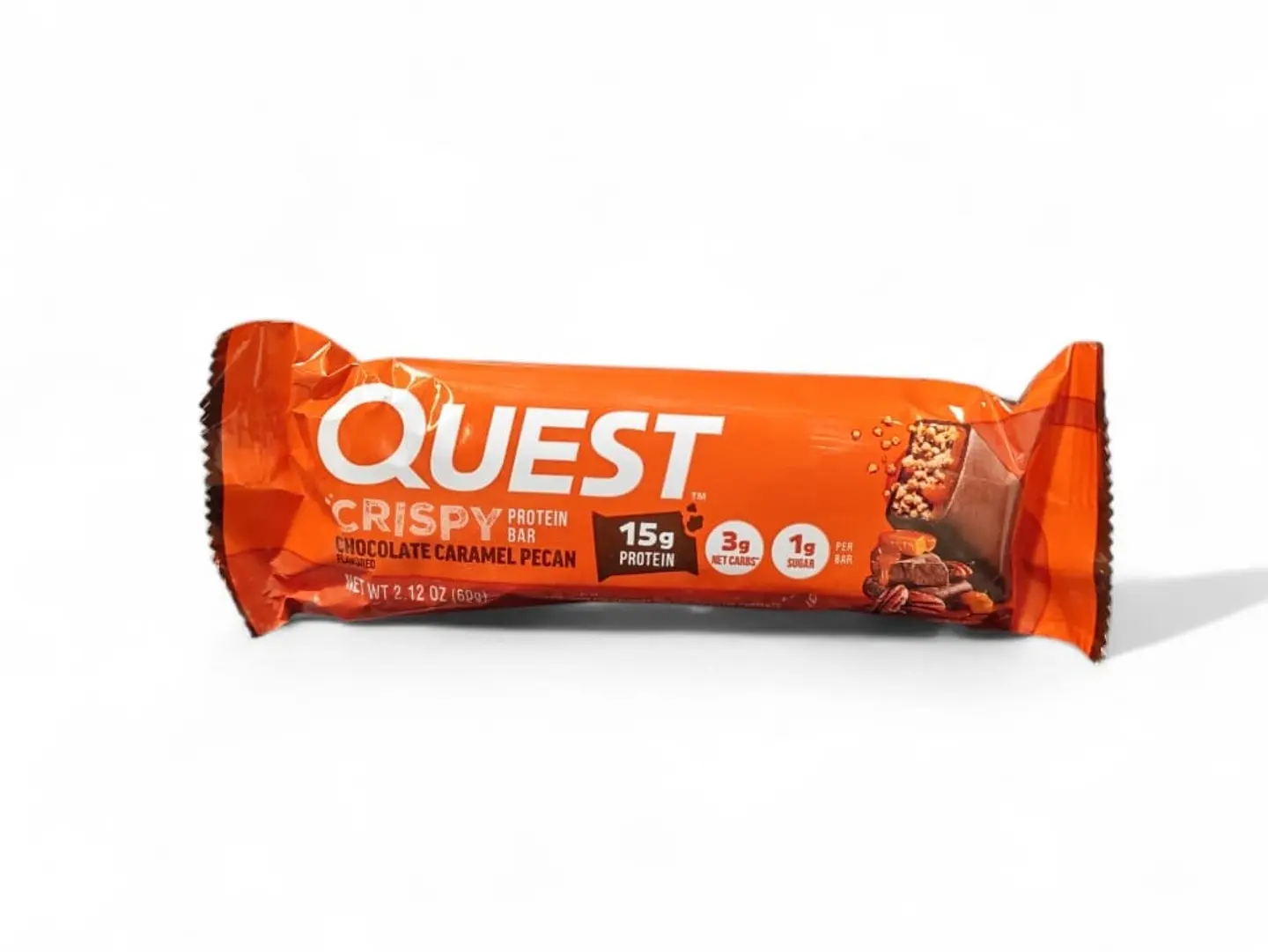 Quest Protein Bar With Caramel Chocolate Flavor And Crunchy Pecans 60g
