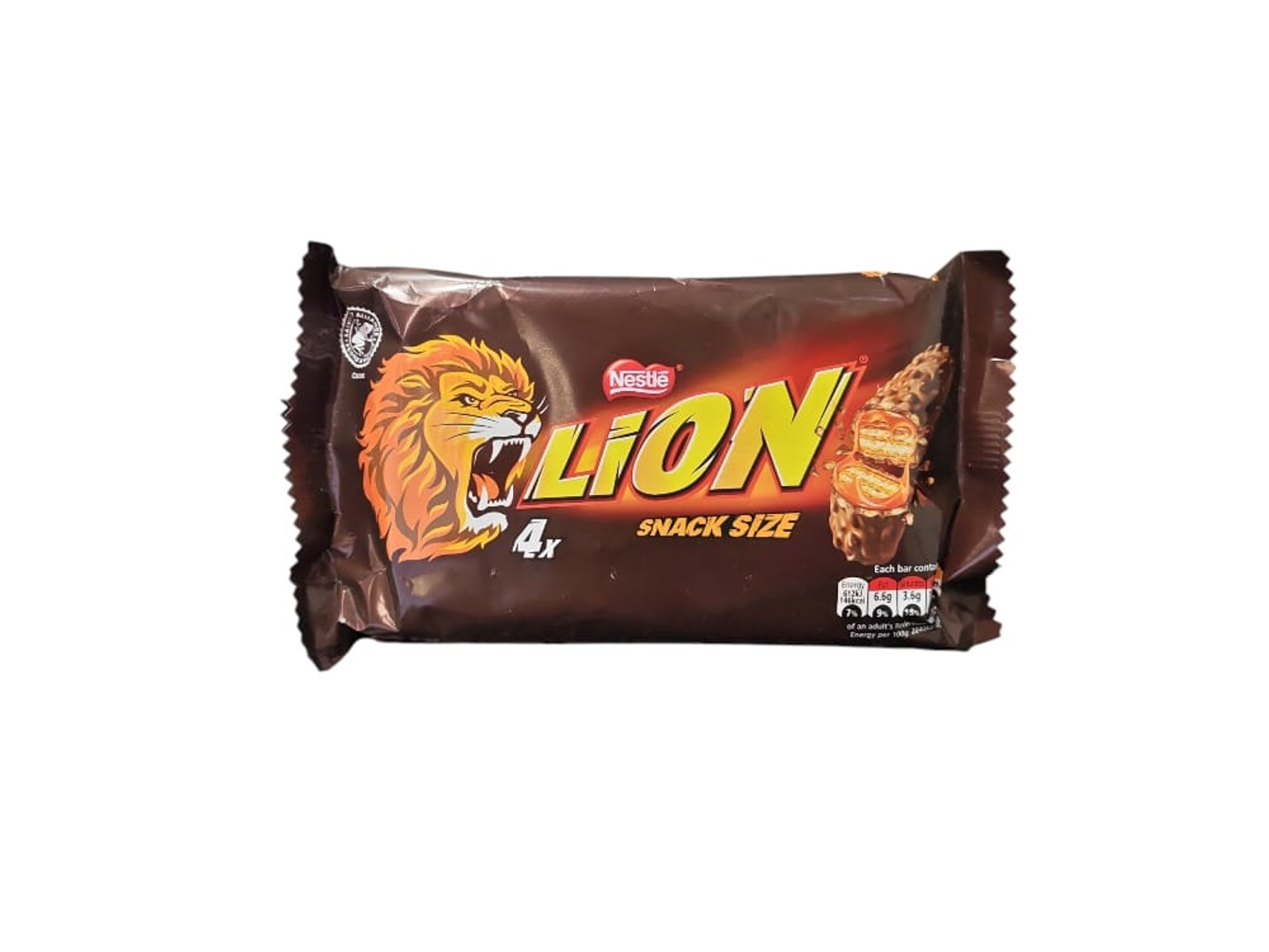 Nestle Lion Milk Chocolate And Caramel Bar, 4 Fingers, 120g (Uk)