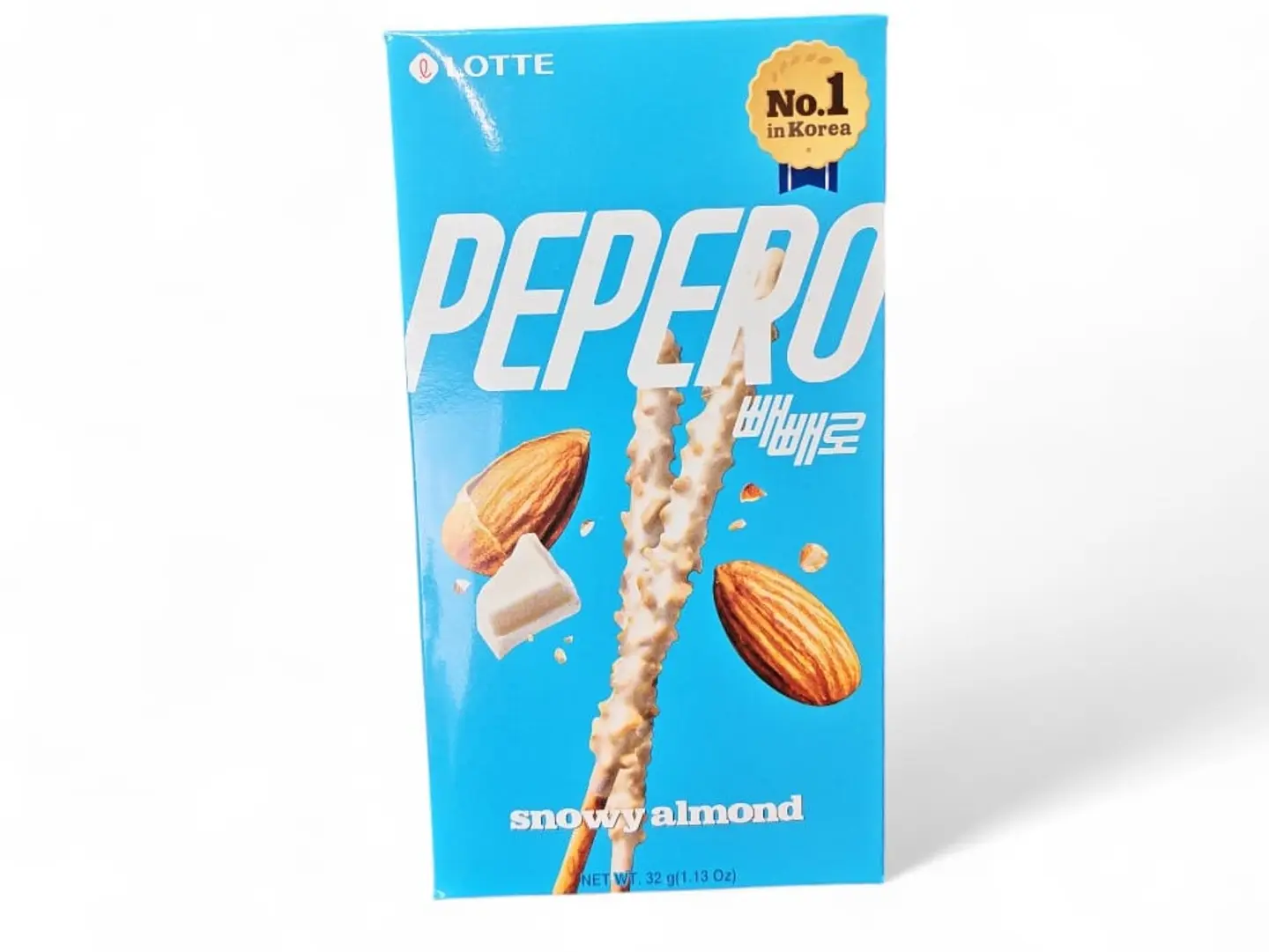 Light Blue Pepero Biscuit Fingers, White Chocolate, 32g