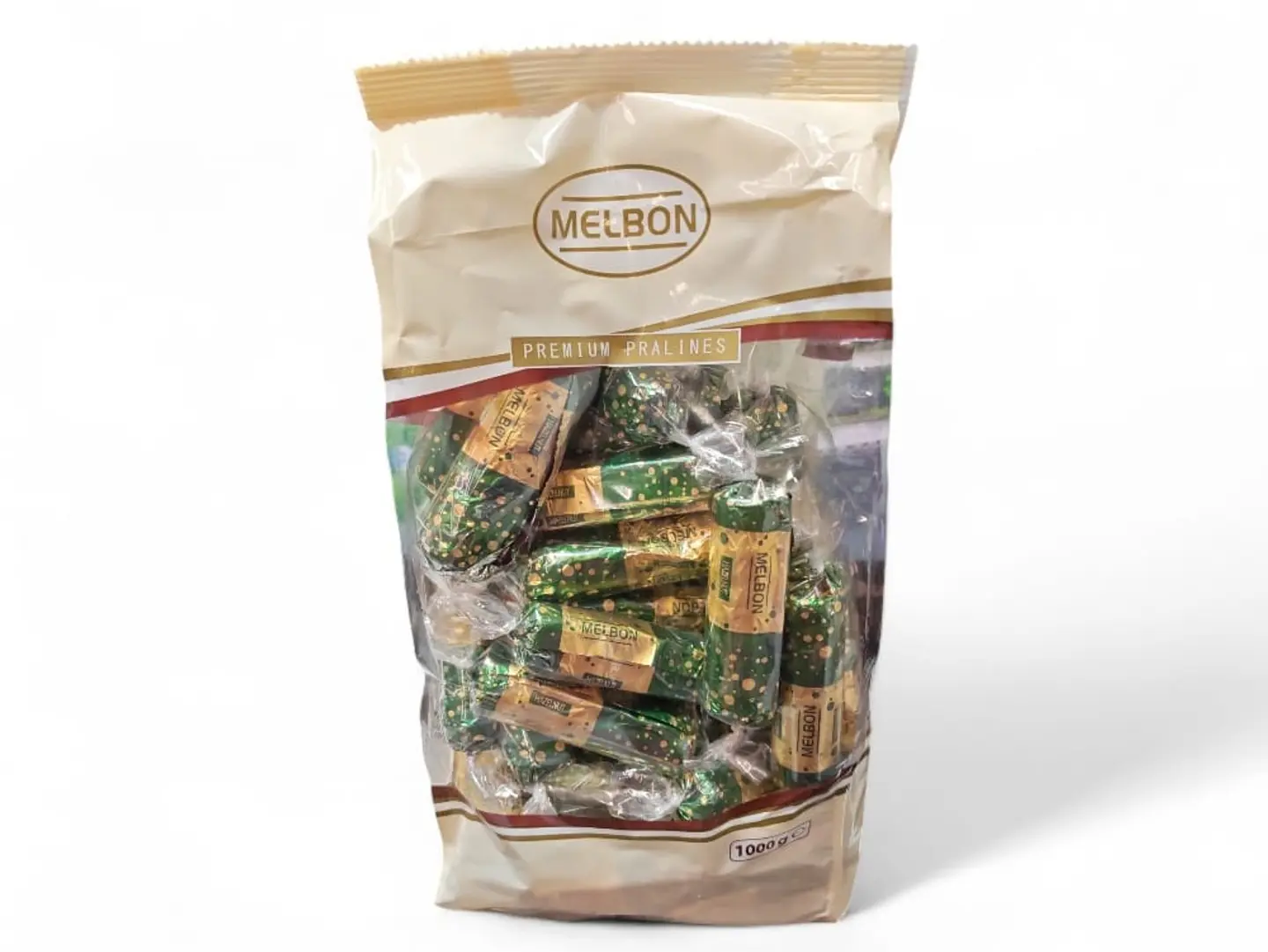 Chocolate Covered Wafer Rolls With Hazelnut Berlin Filling, Greek Melbon, Green And Gold, 1 Kg