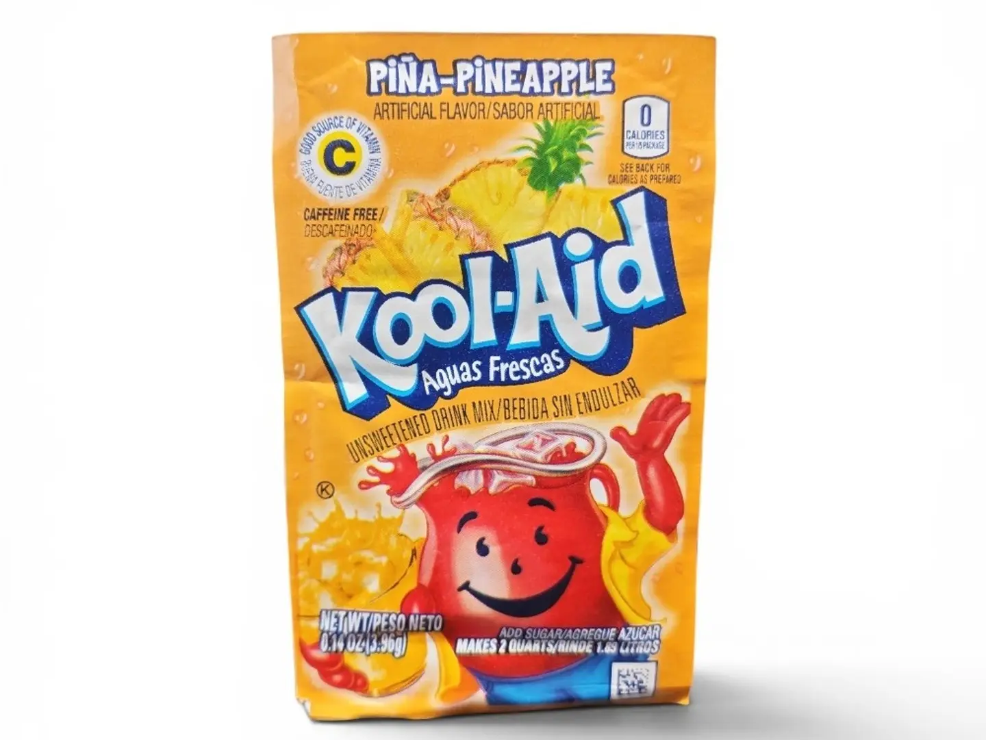 Kool Aid Pineapple Flavored Drink Mix 3.96g Imported