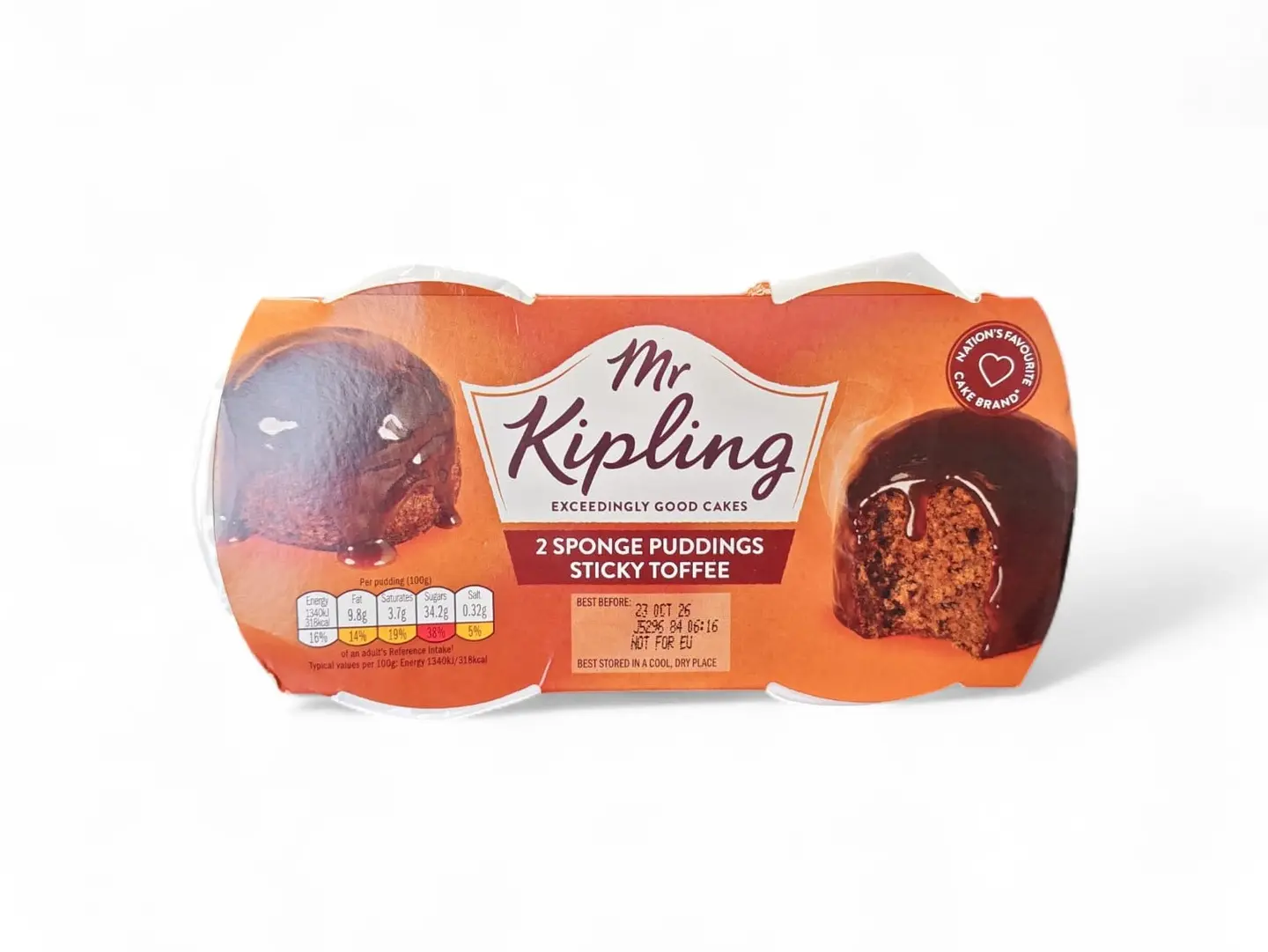 Mr. Kipling Cake With Toffee Sauce And Golden Sugar