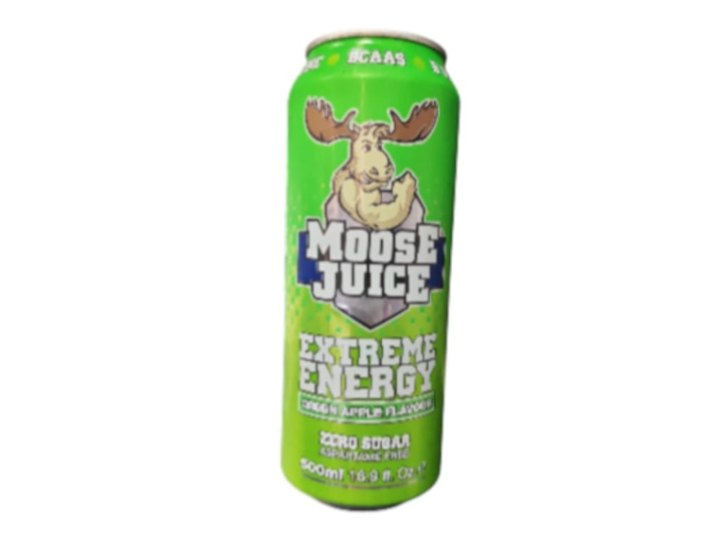 Moss Extreme Energy Juice, Green Apple Flavor, Sugar Free, 500ml (Uk)