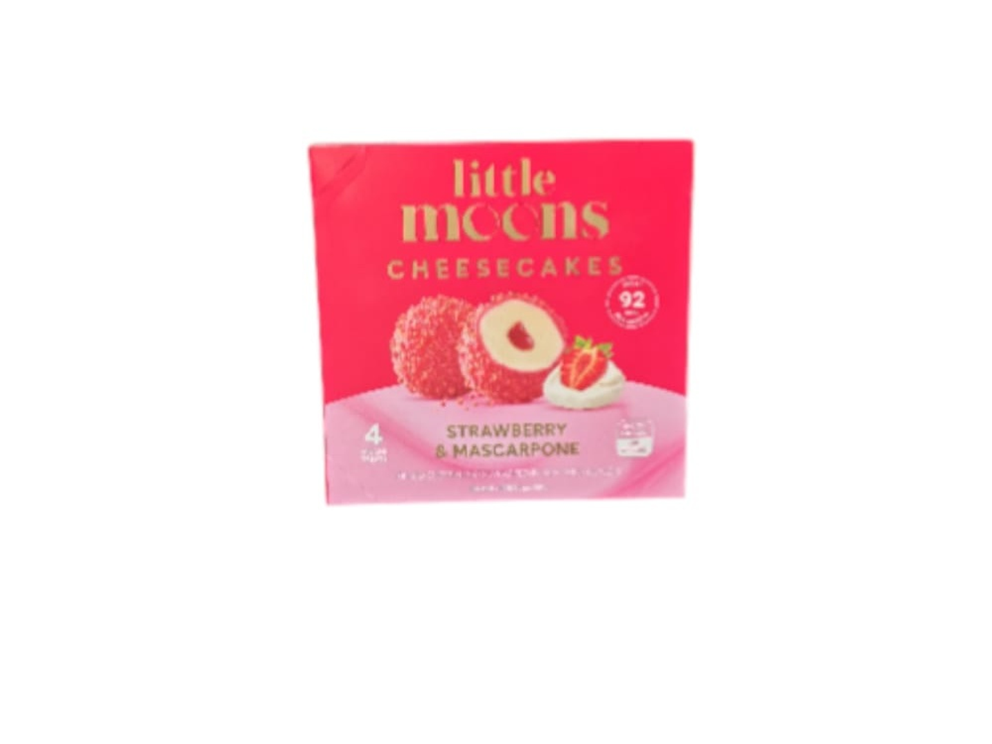 Mochi Ice Cream With Mascarpone Flavor And Strawberry Cheesecake Filling, 120g