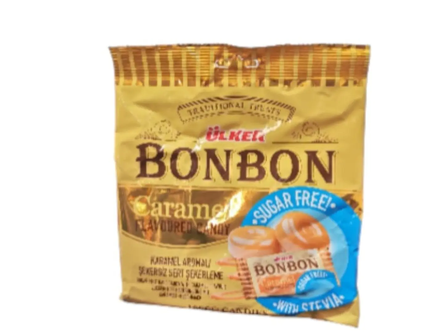Ulker Bon Bon Caramel Sugar Free Lollipops 150g