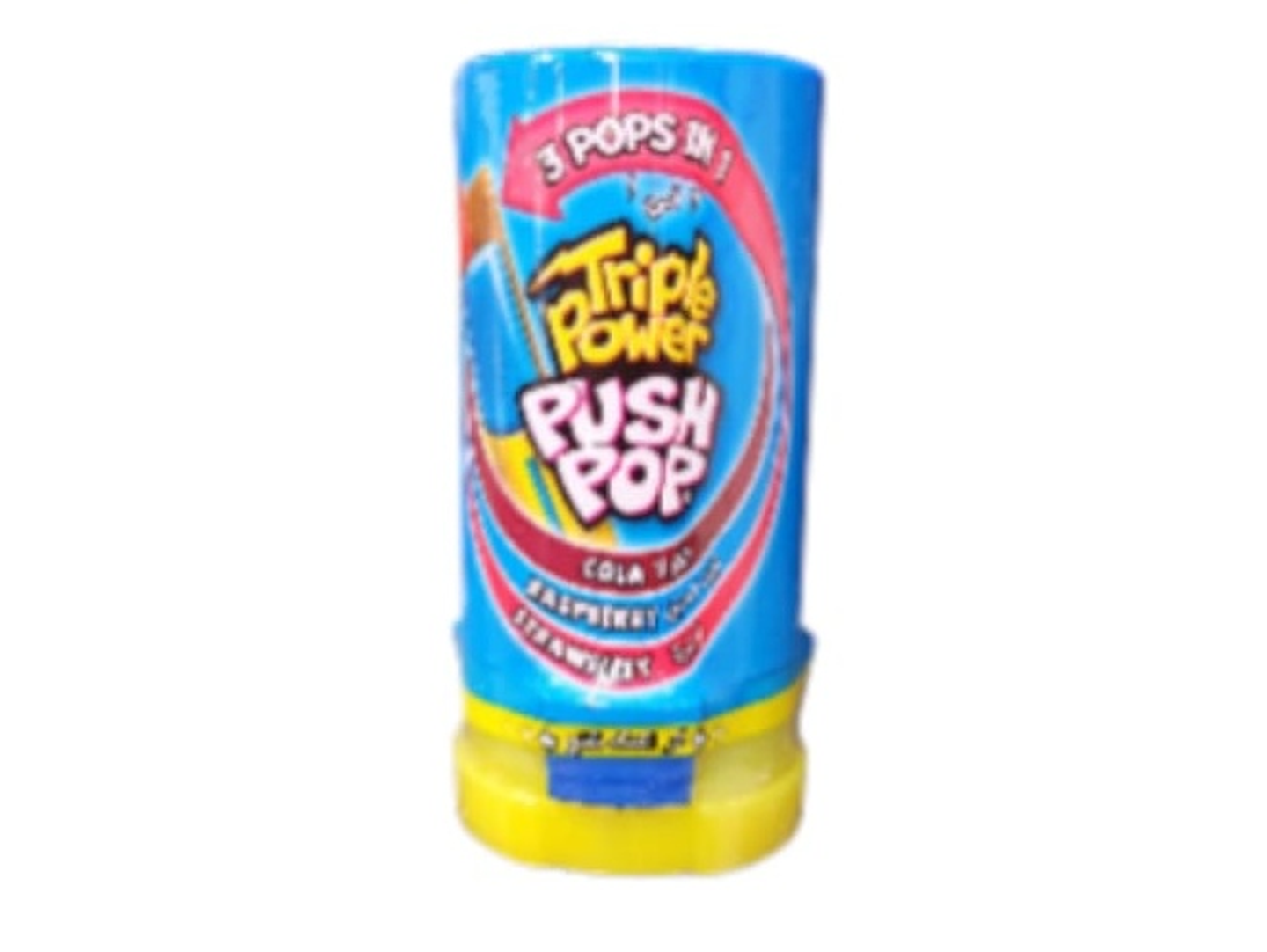 Bush Pop Triple Power 3 In 1 Cola, Raspberry, And Strawberry Flavors 34g