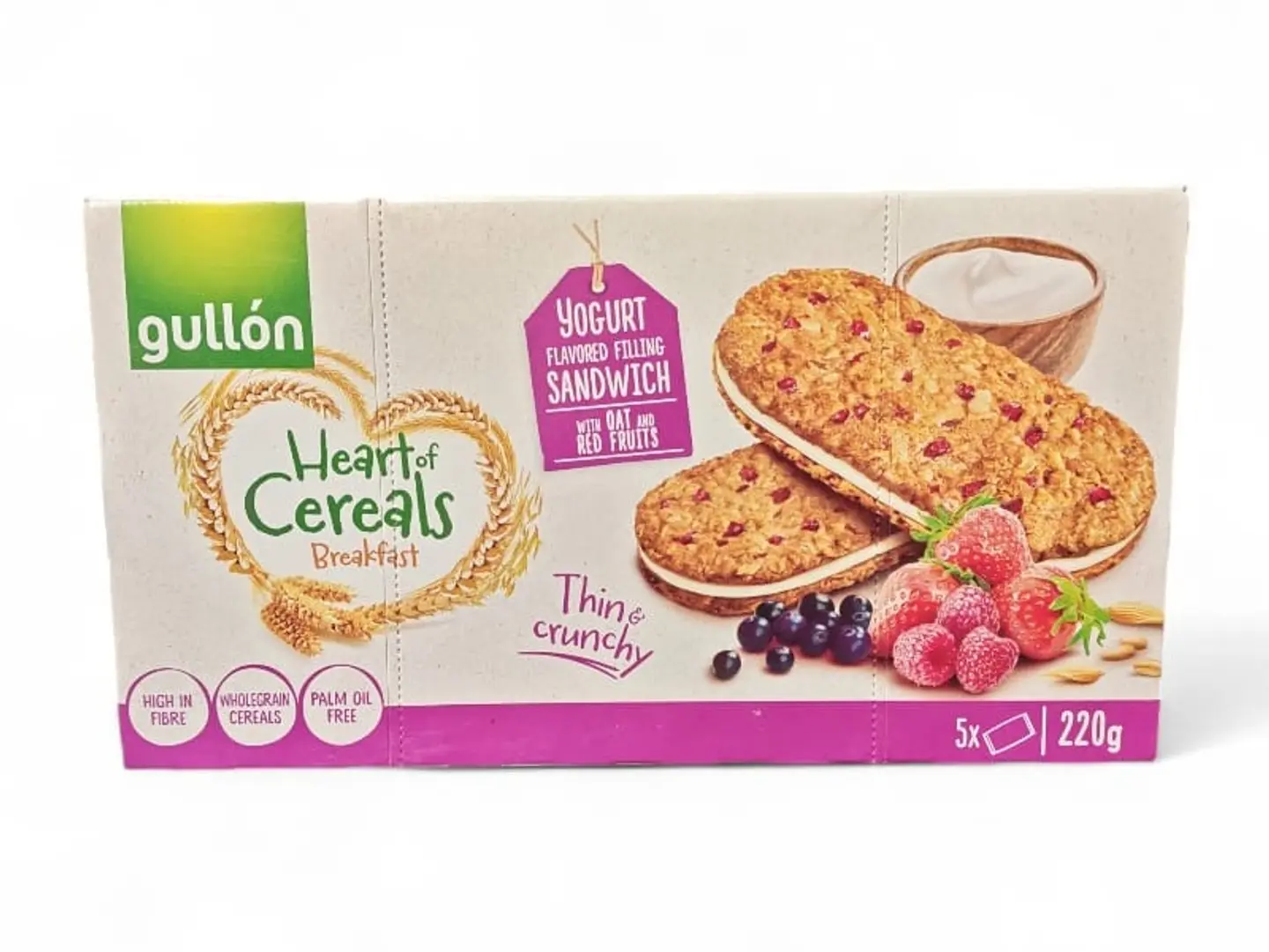 Jollen Sandwich Biscuits With Fruit Pieces And Cream Filling 220g
