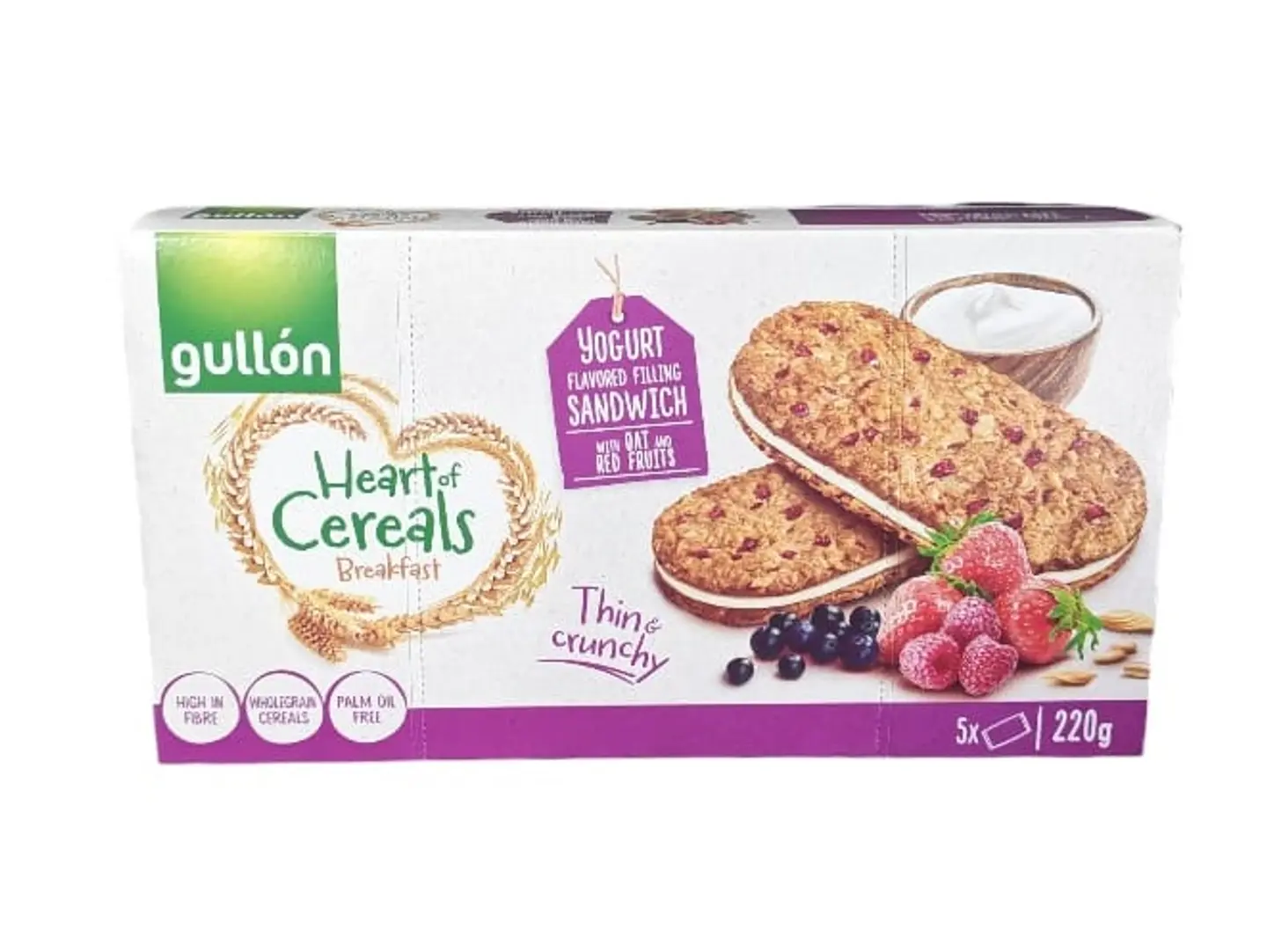 Jollen Sandwich Biscuits With Fruit Pieces And Cream Filling 220g