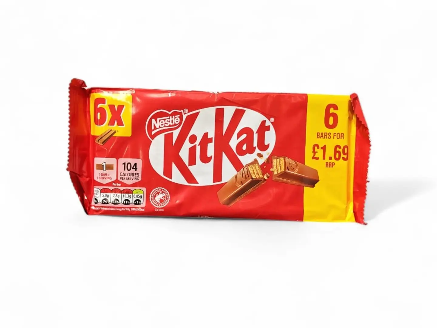 Kit Kat British Original Flavor, 6 Pack, 124.2g
