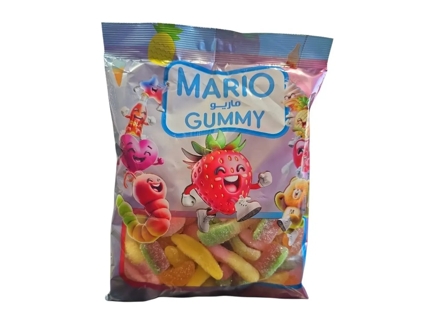 Mario Soft Gelatin Candy, Assorted Fruit Shapes, 500g
