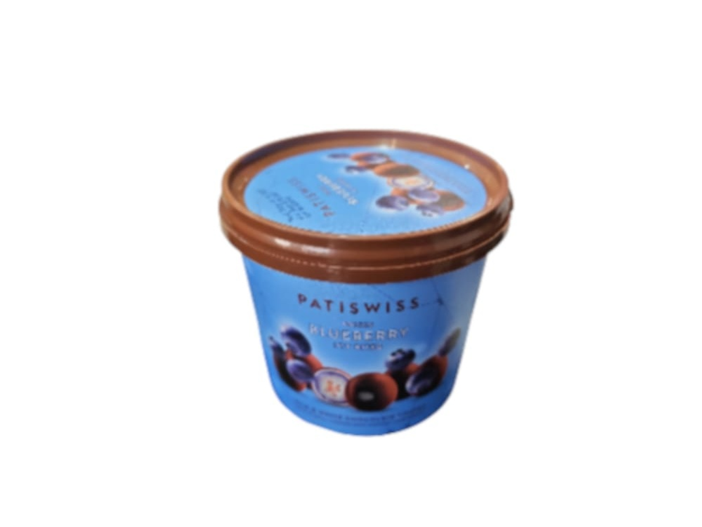 Patisseries Fresh Blueberry Frozen Ice Cream Covered In White And Milk Chocolate 130g