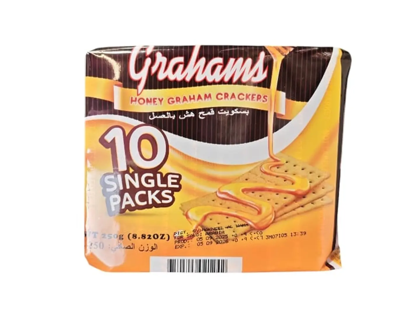 Honey Flavored Crispy Wheat Biscuits, 250g Bag
