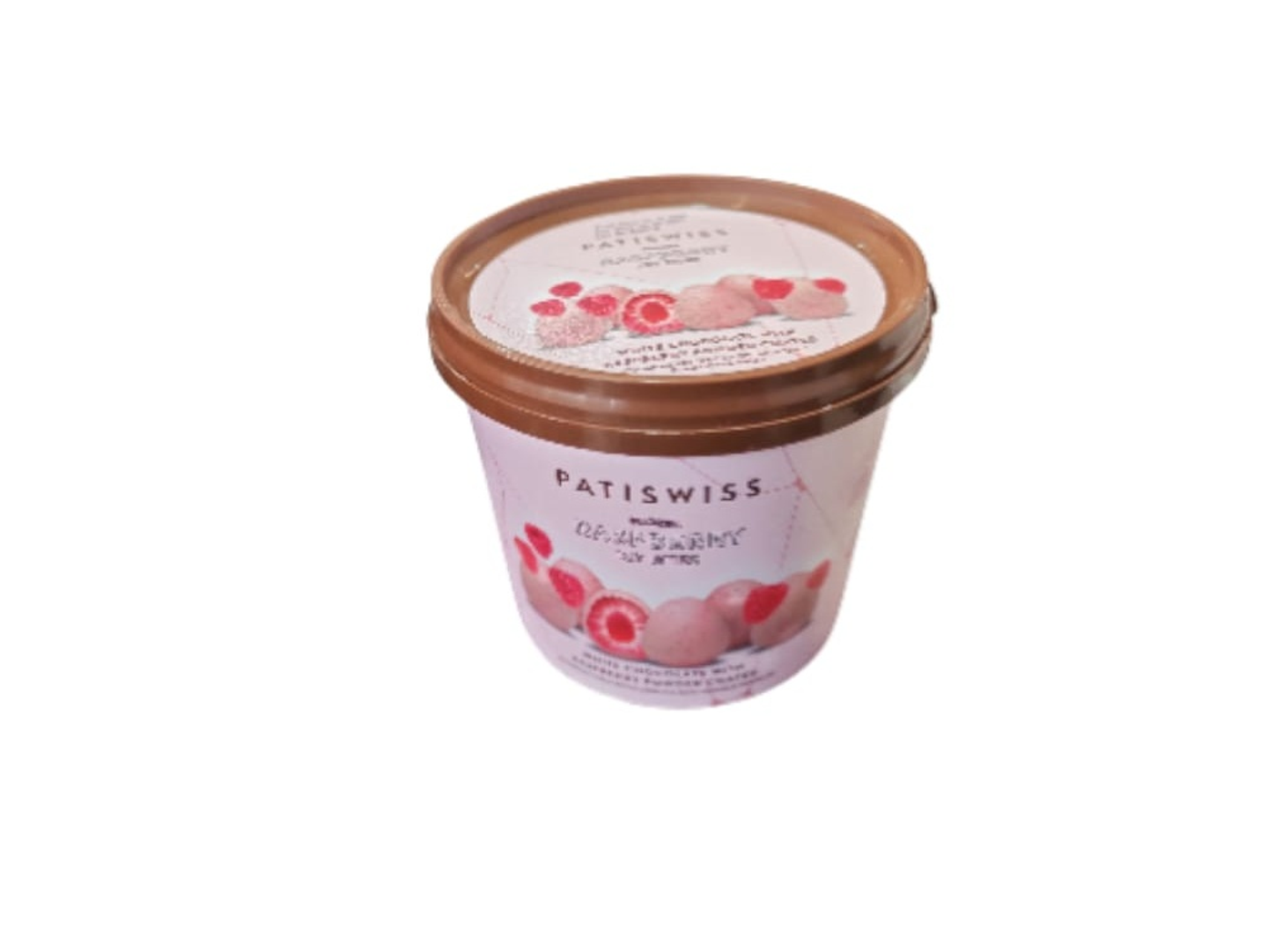 Fresh Frozen Patisserie Raspberry Ice Cream Covered In White Chocolate With Raspberry Powder, 130g