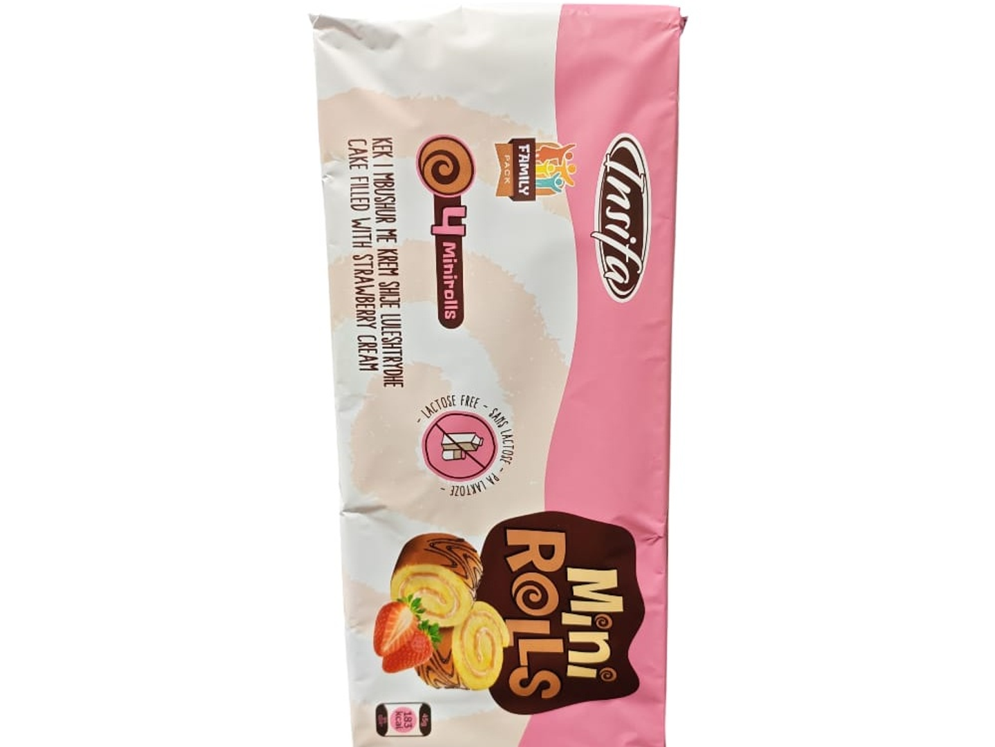 Inseva Roll Cake With Strawberry Filling 180g