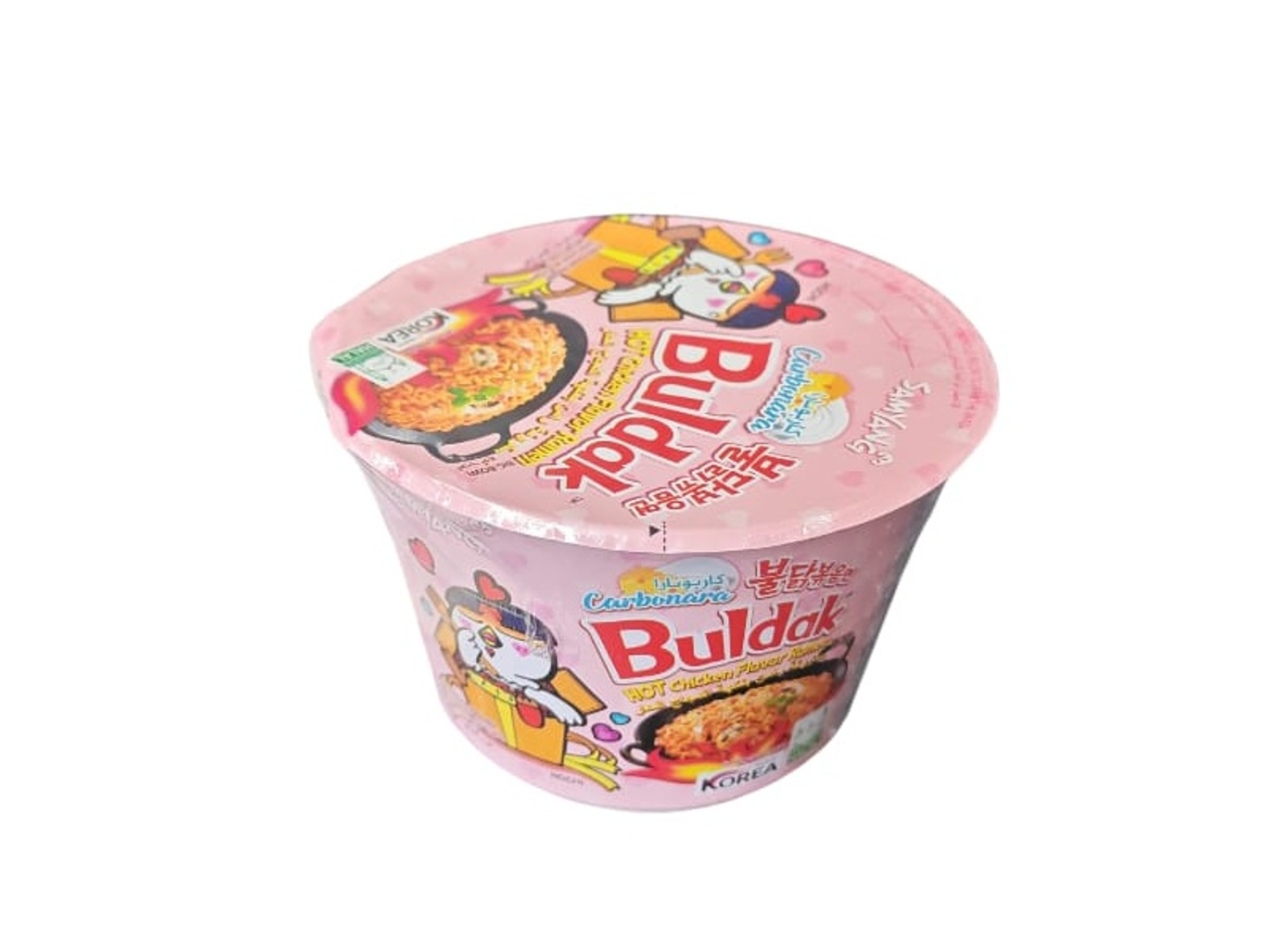 Indomie Korean Samyang Buldak Ramen Noodles Spicy Chicken Carbonara Flavor Pink 105g Box