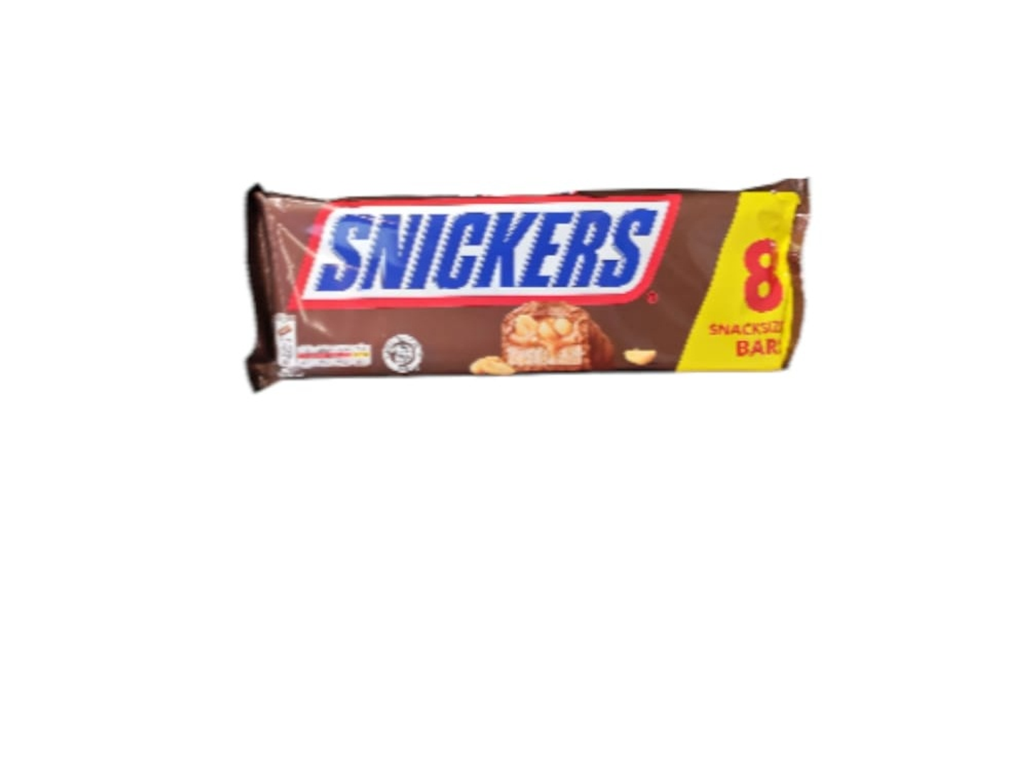 Snickers Chocolate Pull Bar, 8 Pieces, British