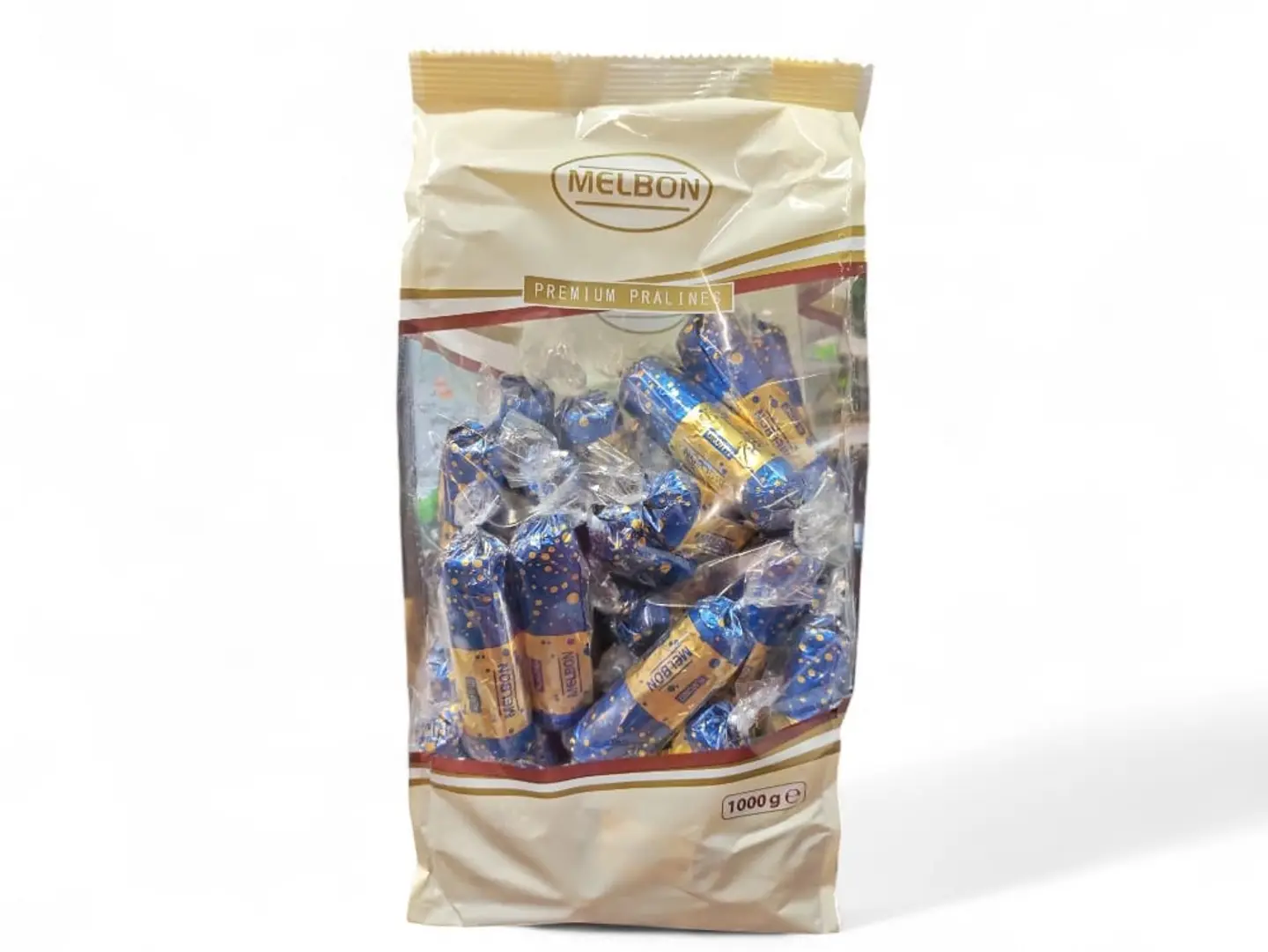 Chocolate Covered Wafer Rolls With Berlin Almond Filling, Greek Blue And Gold Melbon, 1 Kg