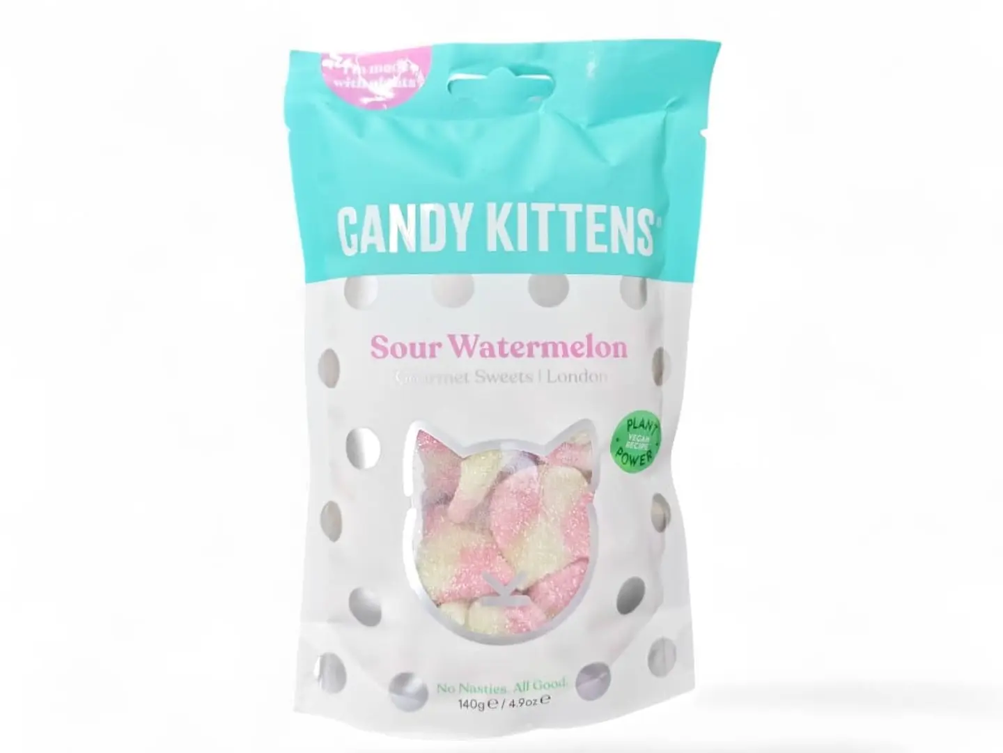 Candy Kittens Sweets, Sour Watermelon Flavor, 140g, Imported